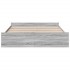 Cama con cajones madera ingeniería gris Sonoma 180x200