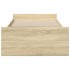 Cama con cajones madera ingeniería roble Sonoma 100x200