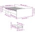 Cama con cajones madera de ingeniería roble ahumado 90x200