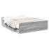 Cama con cajones madera ingeniería gris Sonoma 120x200