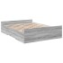 Cama con cajones madera ingeniería gris Sonoma 120x200
