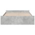 Cama con cajones madera ingeniería gris hormigón 160x200
