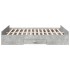 Cama con cajones madera ingeniería gris hormigón 160x200