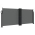 Toldo lateral retráctil gris antracita 100x600