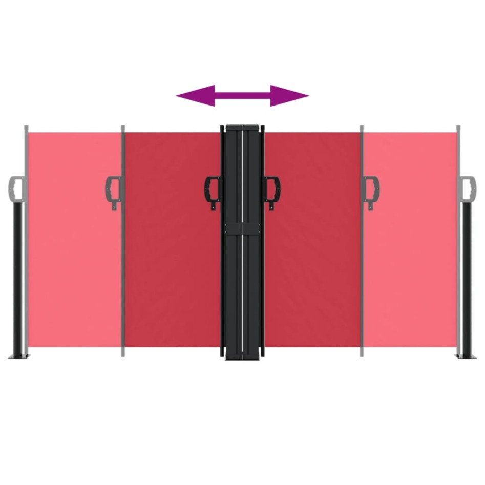 Toldo lateral retráctil rojo 120x1000