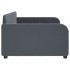 Sofá cama terciopelo gris oscuro 90x190