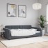 Sofá cama sin colchón terciopelo gris oscuro 100x200