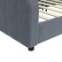Sofá cama sin colchón terciopelo gris oscuro 100x200