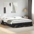 Estructura cama con cajones madera ingeniería negra 180x200
