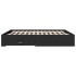 Estructura cama con cajones madera ingeniería negra 180x200