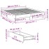 Estructura cama con cajones madera ingeniería negra 180x200