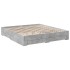 Cama con cajones madera ingeniería gris hormigón 180x200