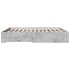 Cama con cajones madera ingeniería gris hormigón 180x200