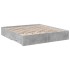 Cama con cajones madera ingeniería gris hormigón 180x200
