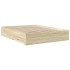Cama con cajones madera ingeniería roble Sonoma 150x200