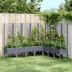 Jardinera con enrejado PP azul gris 200x160x142 cm