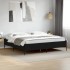 Estructura de cama madera de ingeniería y metal negro