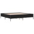 Estructura de cama madera de ingeniería y metal negro