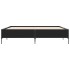 Estructura de cama madera de ingeniería y metal negro