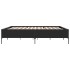 Estructura de cama madera de ingeniería y metal negro