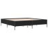 Estructura de cama madera de ingeniería y metal negro