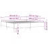 Estructura de cama madera de ingeniería y metal negro