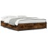 Estructura cama madera ingeniería metal roble ahumado