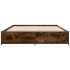 Estructura cama madera ingeniería metal roble ahumado