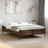 Estructura cama madera ingeniería metal marrón roble 120x200