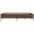 Estructura cama madera ingeniería metal marrón roble 120x200
