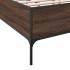 Estructura cama madera ingeniería metal marrón roble 120x200