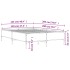 Estructura cama madera ingeniería metal marrón roble 120x200