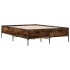 Estructura cama madera ingeniería metal roble ahumado