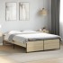 Estructura cama madera ingeniería metal roble Sonoma 120x190