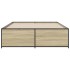 Estructura cama madera ingeniería metal roble Sonoma 120x190