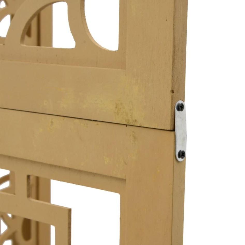 Biombo separador de 5 paneles madera maciza paulownia