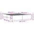 Estructura cama madera ingeniería metal roble Sonoma 180x200