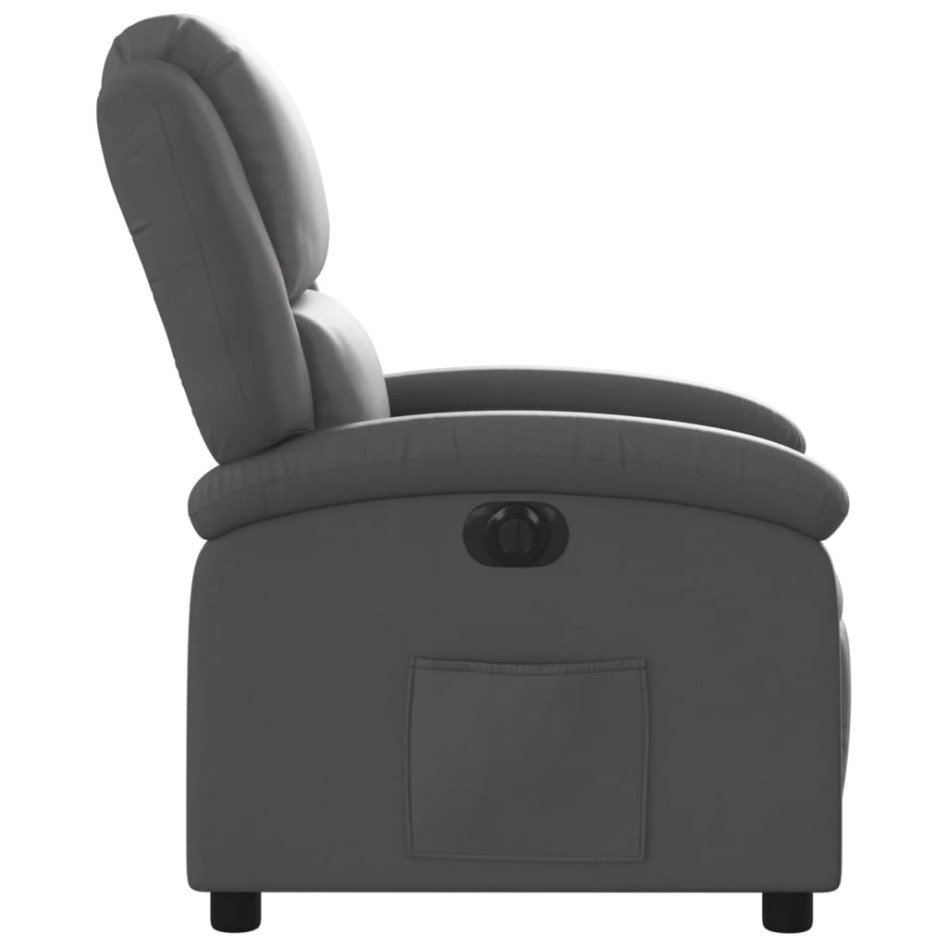 Sillón reclinable eléctrico de cuero auténtico