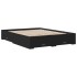 Cama con cajones madera de ingeniería negro 140x200