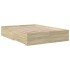 Cama con cajones madera ingeniería roble Sonoma 120x200