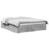 Cama con cajones madera ingeniería gris hormigón 140x200