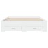Cama con cajones madera de ingeniería blanca 140x190