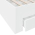 Cama con cajones madera de ingeniería blanca 140x190