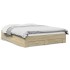 Cama con cajones madera ingeniería roble Sonoma 160x200