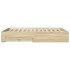 Cama con cajones madera ingeniería roble Sonoma 160x200