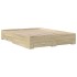 Cama con cajones madera ingeniería roble Sonoma 160x200