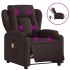 Sillón reclinable de masaje eléctrico tela marrón