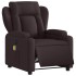 Sillón reclinable de masaje eléctrico tela marrón