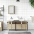 Set de muebles de baño 3 pzas madera contrachapada roble