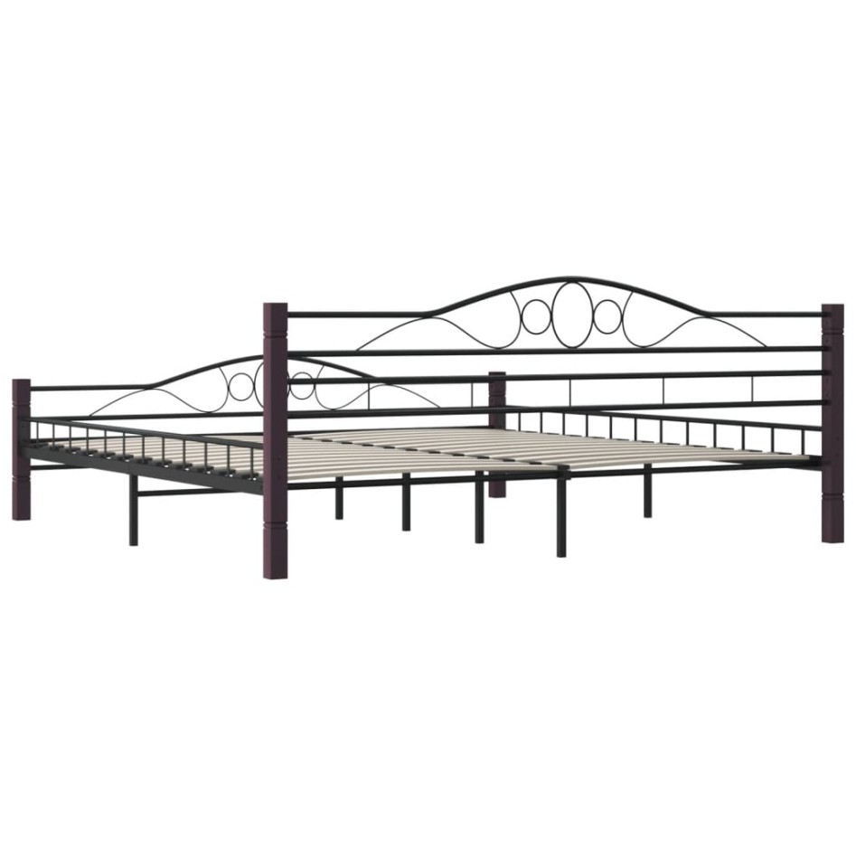 Estructura de cama de metal negra 180x200